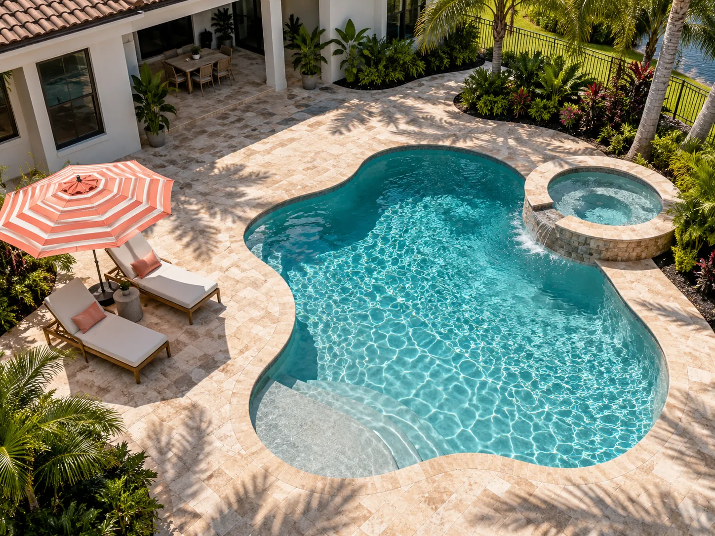 A pool built by Clearwater Pools & Spas