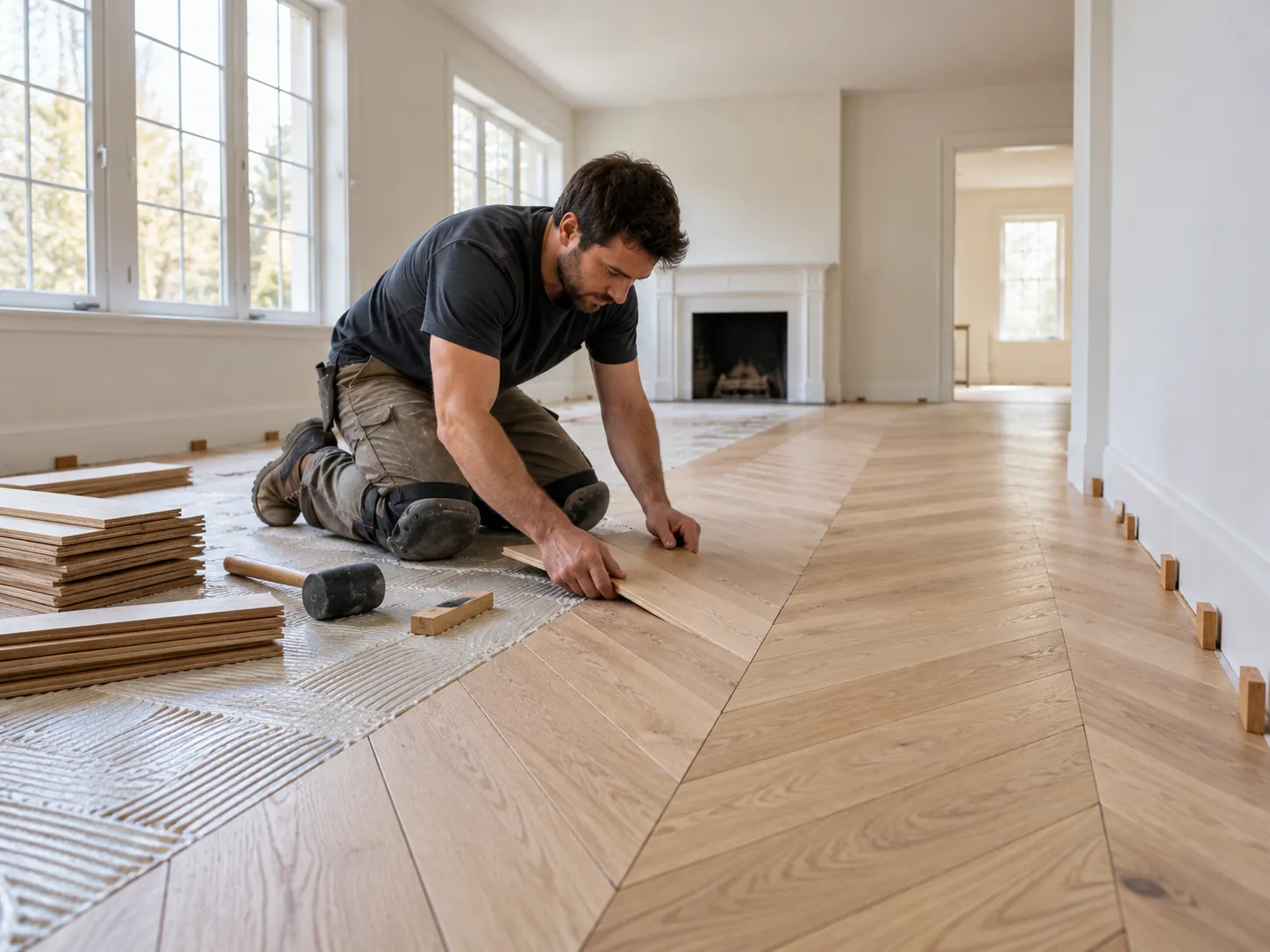 A floor installed by Plank & Pattern Flooring